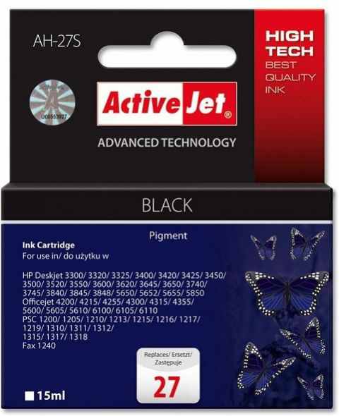 Compatible Activejet Hp N 27 Negro Ah 27s
